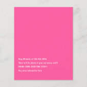 アフロウーマンクラフトパーティー誕生日 チラシ (裏面)