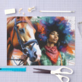 アフロエクエストランウーマン – 西ライダーII 薄葉紙 (クラフト)