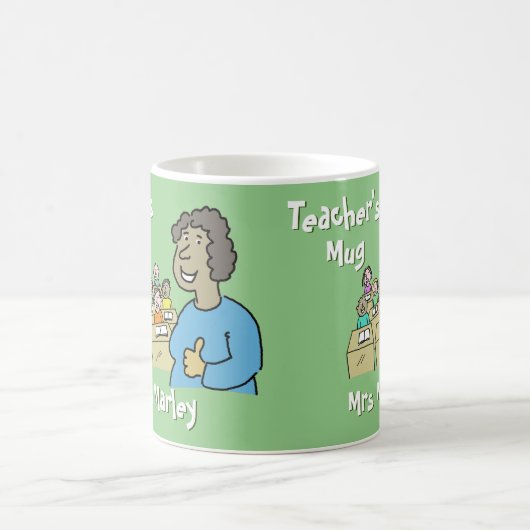 アフロカリブの女子先生withクラス コーヒーマグカップ (中央)