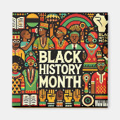 アフロカルチャーカラフルグラフィカル磁石 マグネット (正面)