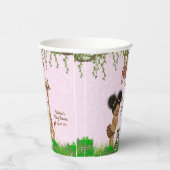 アフロガールサファリベイビーシャワー紙カップ 紙コップ (右)