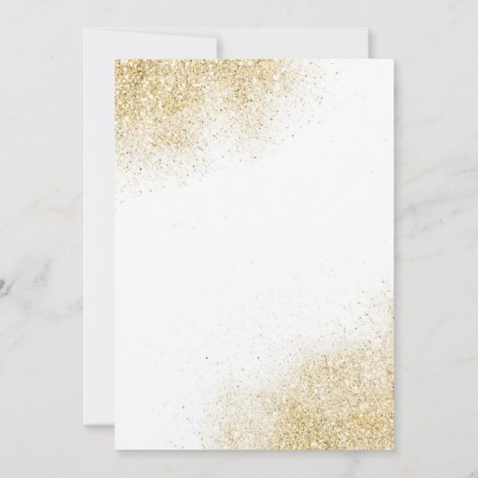 アフロガールパープル金ゴールドリトル恋しく思スレエンガーパーティー 招待状 (裏面)