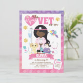 アフロガールベットバースデーパーティーの招待 招待状 (スタンド正面)