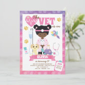 アフロガールベットバースデーパーティーの招待 招待状 (スタンド正面)