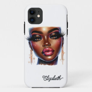 アフロクイーンメラニンチックファッションアート iPhone 11 ケース
