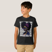 アフロクイーン謝ドーピング念に反する黒史モン Tシャツ (正面フル)