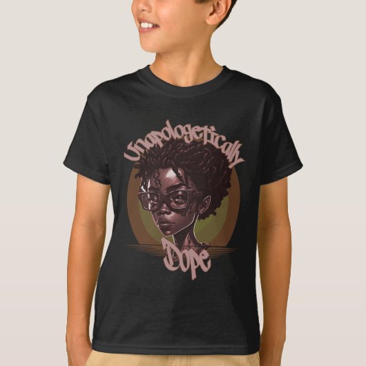 アフロクイーン謝ドーピング念に反する黒史モン Tシャツ (正面)