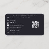 アフログはっきりしたラム美しいサロンビジネスブランディング 名刺 (裏面)