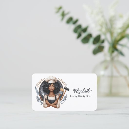 アフログラムはっきりしたクラフトビジネスブランディング 名刺 (スタンド正面)