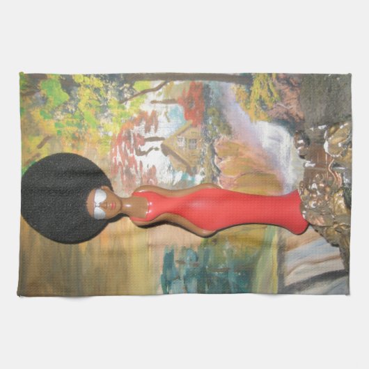 アフログラム：時代を超越した美しい キッチンタオル (横)