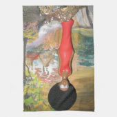 アフログラム：時代を超越した美しい キッチンタオル (縦)