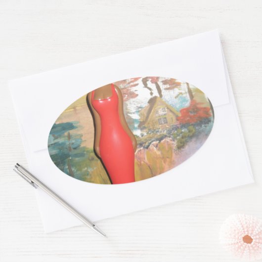 アフログラム:時代を超越した美しい 楕円形シール (封筒)