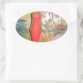 アフログラム:時代を超越した美しい 楕円形シール (バッグ)