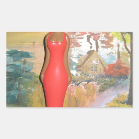 アフログラム：時代を超越した美しい 長方形シール (正面)