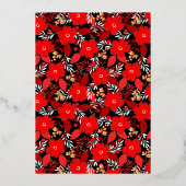 アフロゴールドフォイルクリスマスバチェロレッテ 箔招待状 (裏面)