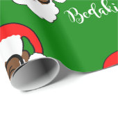 アフロサンタクリスマスブラックサンタメラニン ラッピングペーパー (ロールコーナー)