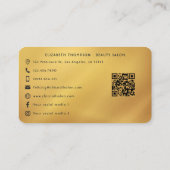 アフロシきらめくックヘア&ネイルサロン 名刺 (裏面)