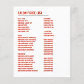 アフロスタイル、ヘアスタイリスト、ヘアサロン広告 チラシ (裏面)