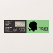 アフロスタイル、メンズ理容師詳細ロイヤリティカード、 名刺 (外部フラット)