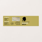 アフロスタイル、メンズ理容師詳細ロイヤリティカード、 名刺 (外部フラット)