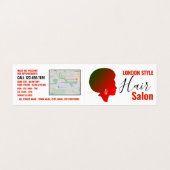 アフロスタイル、美容師、ヘアサロンロイヤリティカード、 名刺 (外部フラット)