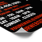 アフロスタイル、美容師、ヘアサロン広告ズ ポスター (角)