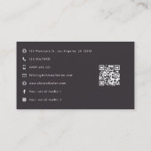 アフロセントリックはっきりしたヘアサロンブランディング 名刺 (裏面)