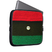 アフロセントリックアーティザンクロシェプリントエレクトロニクスバッグ ラップトップスリーブ (正面右)