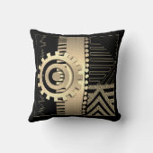 アフロセントリックコンテンポラリーモチーフデザイン クッション (裏面)