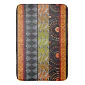 アフロセントリックコンテンポラリーモチーフデザイン バスマット (正面縦)