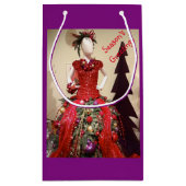 アフロセントリックドレス型枠マネキンクリスマスツリー スモールペーパーバッグ (裏面)