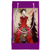 アフロセントリックドレス型枠マネキンクリスマスツリー スモールペーパーバッグ (正面)