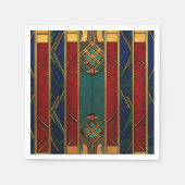 アフロセントリックパターン紙ナプキン スタンダードカクテルナプキン (正面)