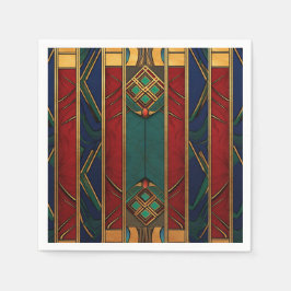 アフロセントリックパターン紙ナプキン スタンダードカクテルナプキン