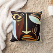 アフロセントリック抽象芸術アート クッション (ブランケット)