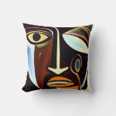 アフロセントリック抽象芸術アート クッション (正面)