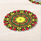 アフロセントリック曼荼羅 ペーパーコースター (アングル)