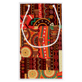 アフロセントリック結婚ケンテ族抱き枕 スモールペーパーバッグ (裏面)