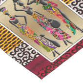 アフロセントリック部族お祝いアート ショートテーブルランナー (コーナー)