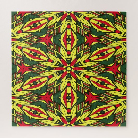 アフロセントリック部族槍 ジグソーパズル (縦)