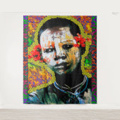 アフロセントリック トライバル リリジジャス タペストリー (正面)