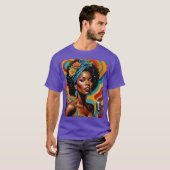 アフロソウルディーバア鮮やかートティー Tシャツ (正面フル)