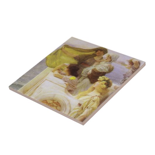 『アフロディテのゆりかご』(アルマ・タデマ) タイル (側面)