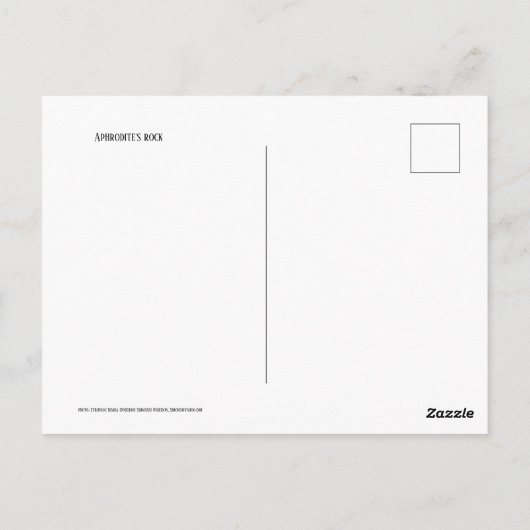 アフロディテの岩箱キプロスはがき ポストカード (裏面)