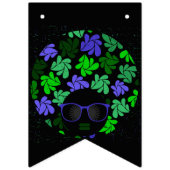 アフロディバグリーン&ブルーパーティーデコレーション バンティングフラッグ (第3の旗)