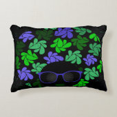 アフロディバグリーン&ブルー アクセントクッション (正面)