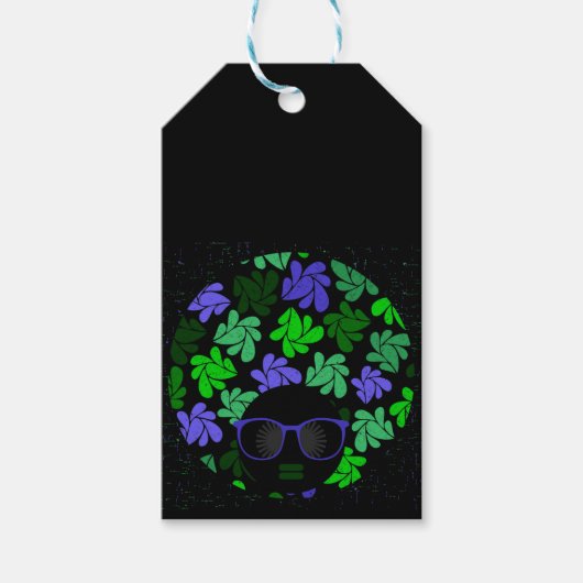 アフロディバグリーン&ブルー ギフトタグ (正面)