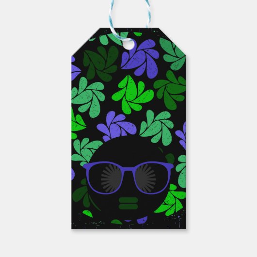 アフロディバグリーン&ブルー ギフトタグ (正面)