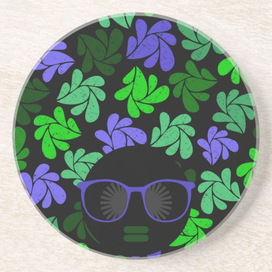 アフロディバグリーン&ブルー コースター (正面)