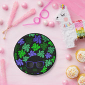 アフロディバグリーン&ブルー ペーパープレート (パーティー)